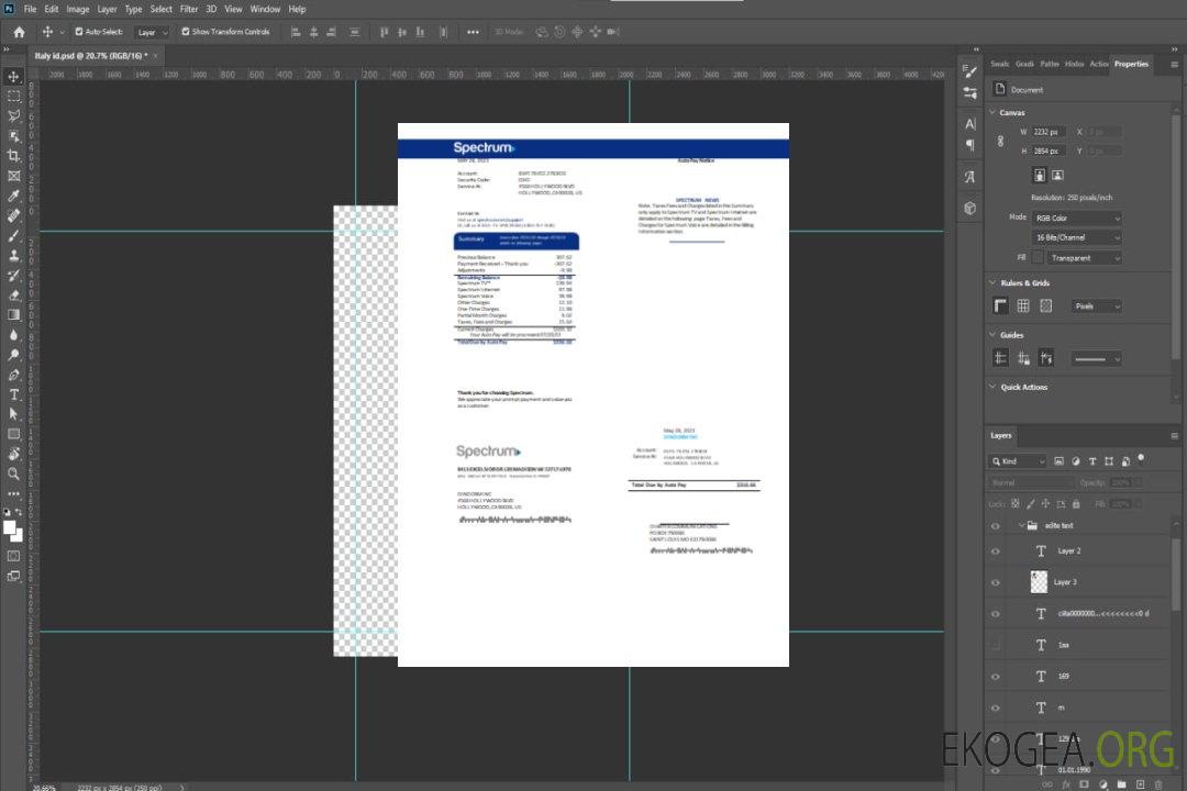 Facture commerciale du service public du spectre SCR template Facture commerciale du service public du spectre SCR template